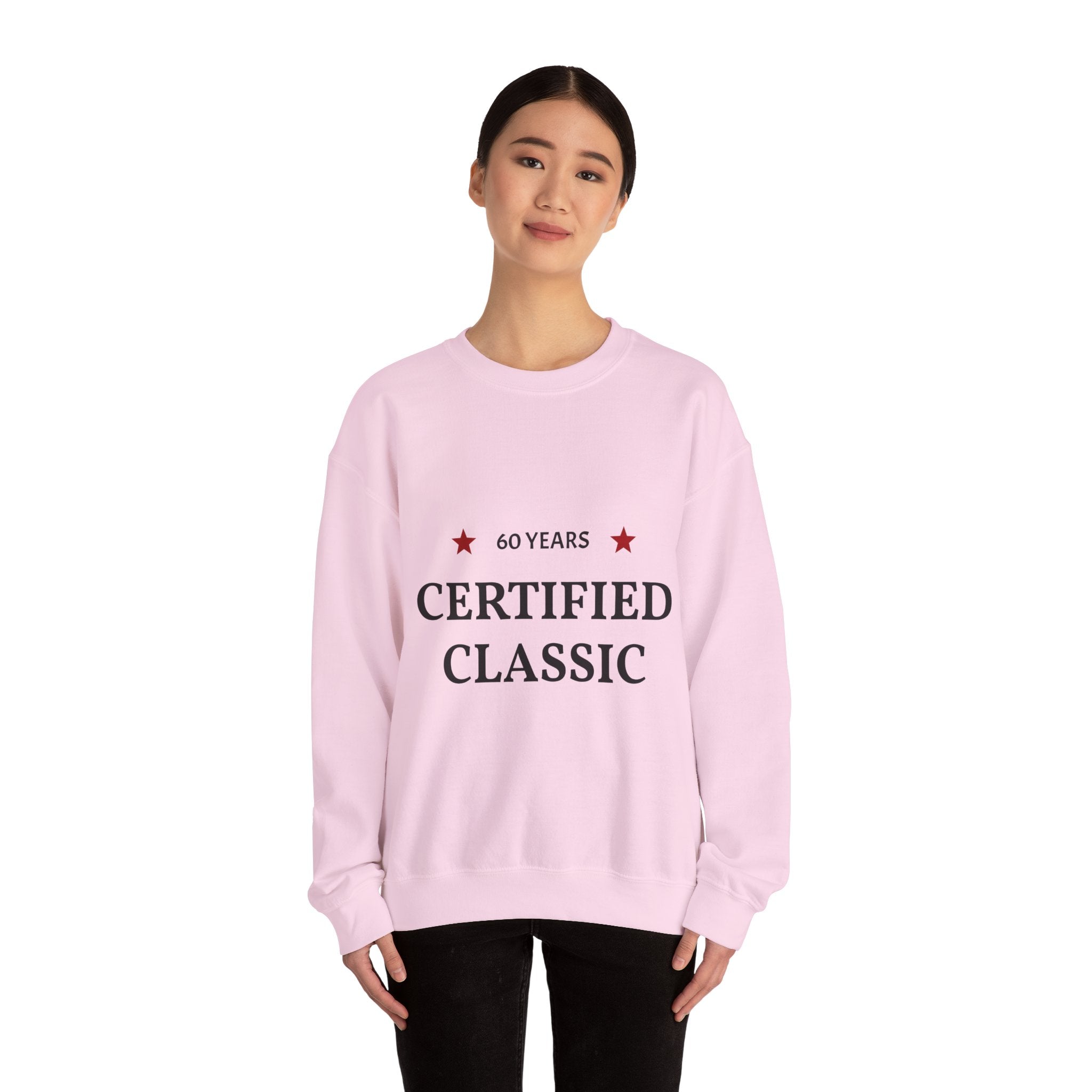 Crewneck Sweatshirt - "60 Years Certified Classic" Retro Anniversary Pullover