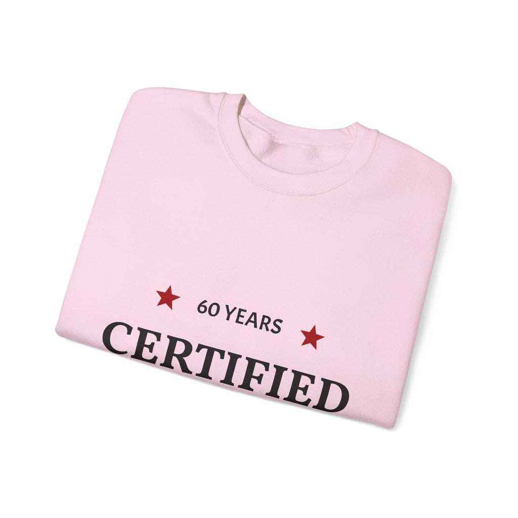 Crewneck Sweatshirt - "60 Years Certified Classic" Retro Anniversary Pullover