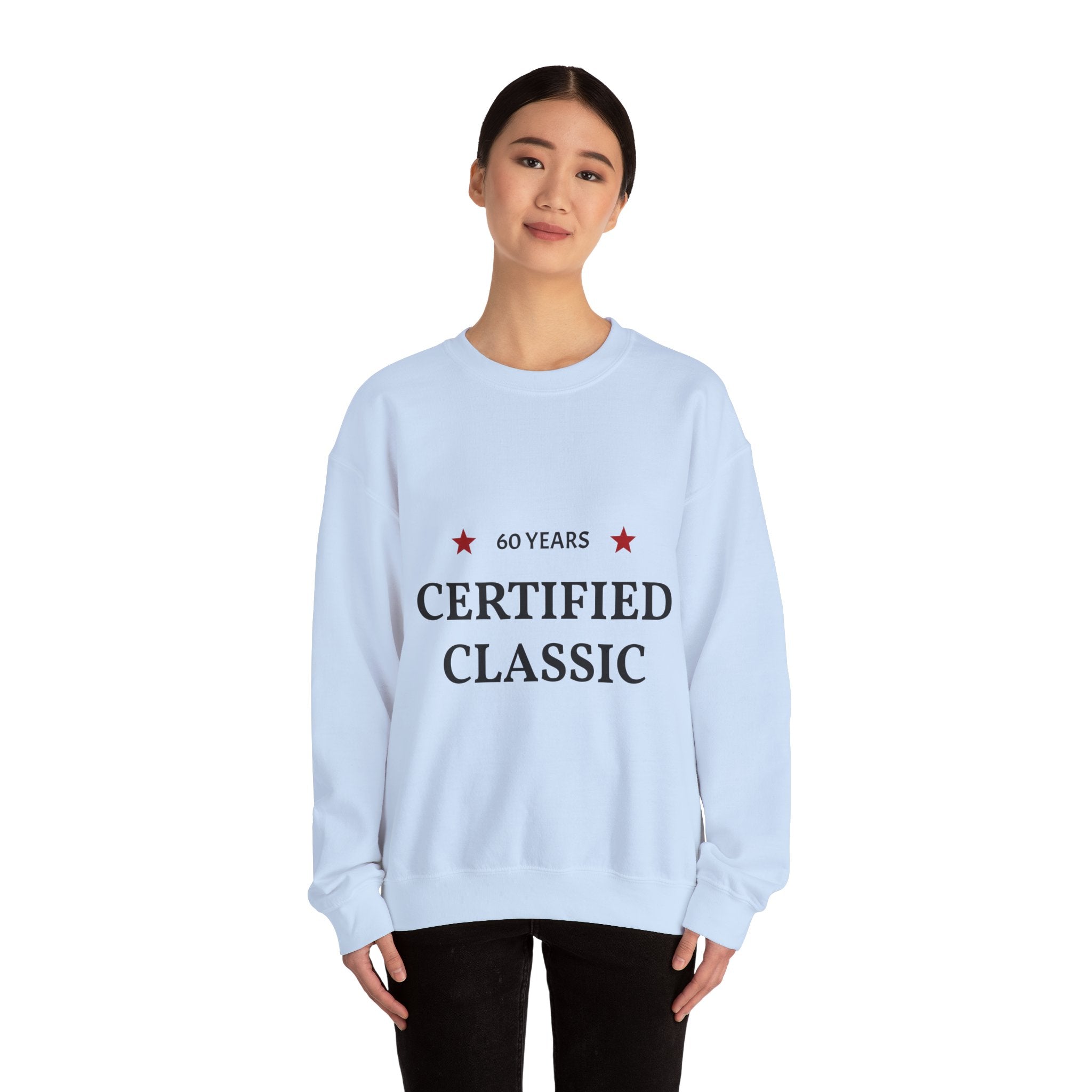 Crewneck Sweatshirt - "60 Years Certified Classic" Retro Anniversary Pullover