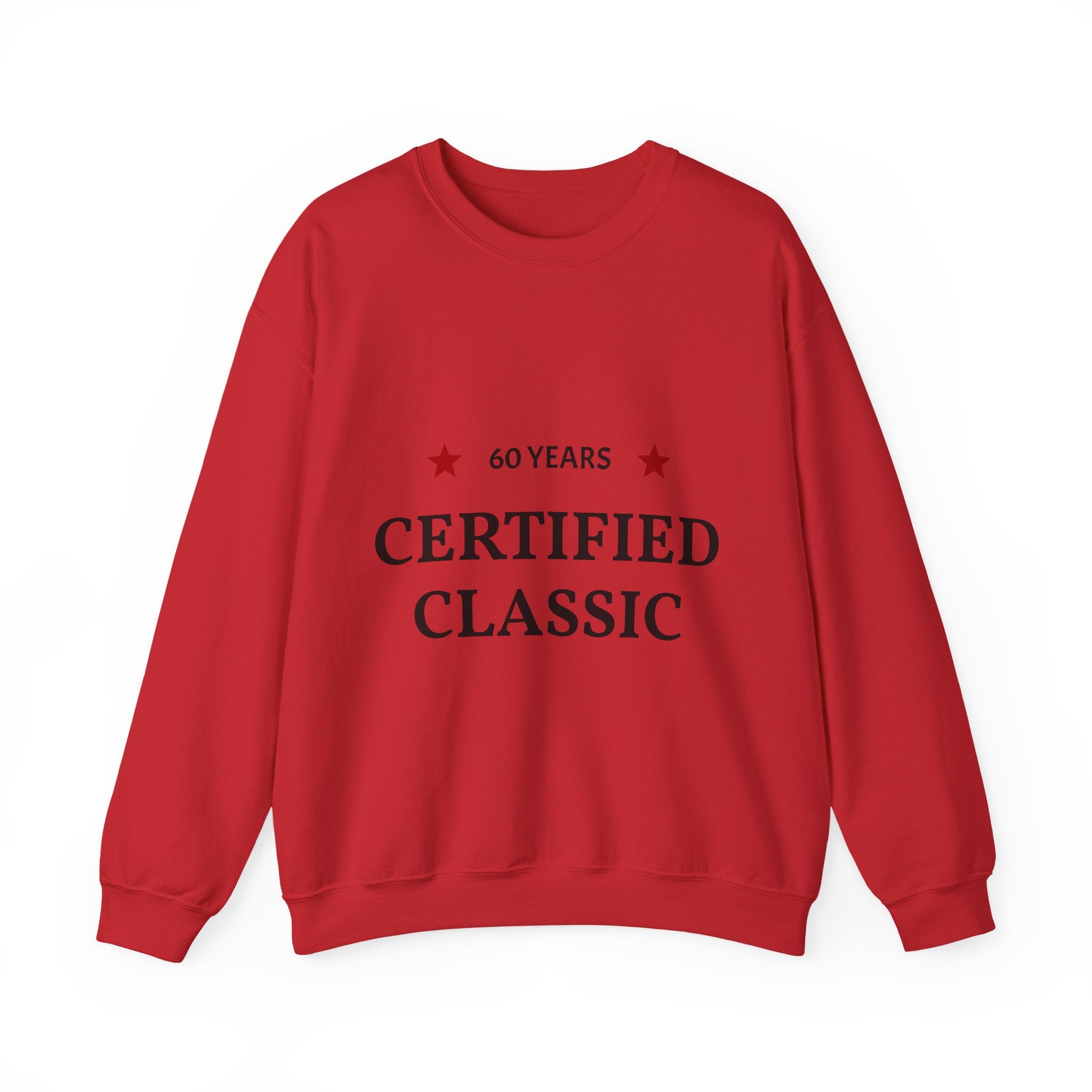 Crewneck Sweatshirt - "60 Years Certified Classic" Retro Anniversary Pullover