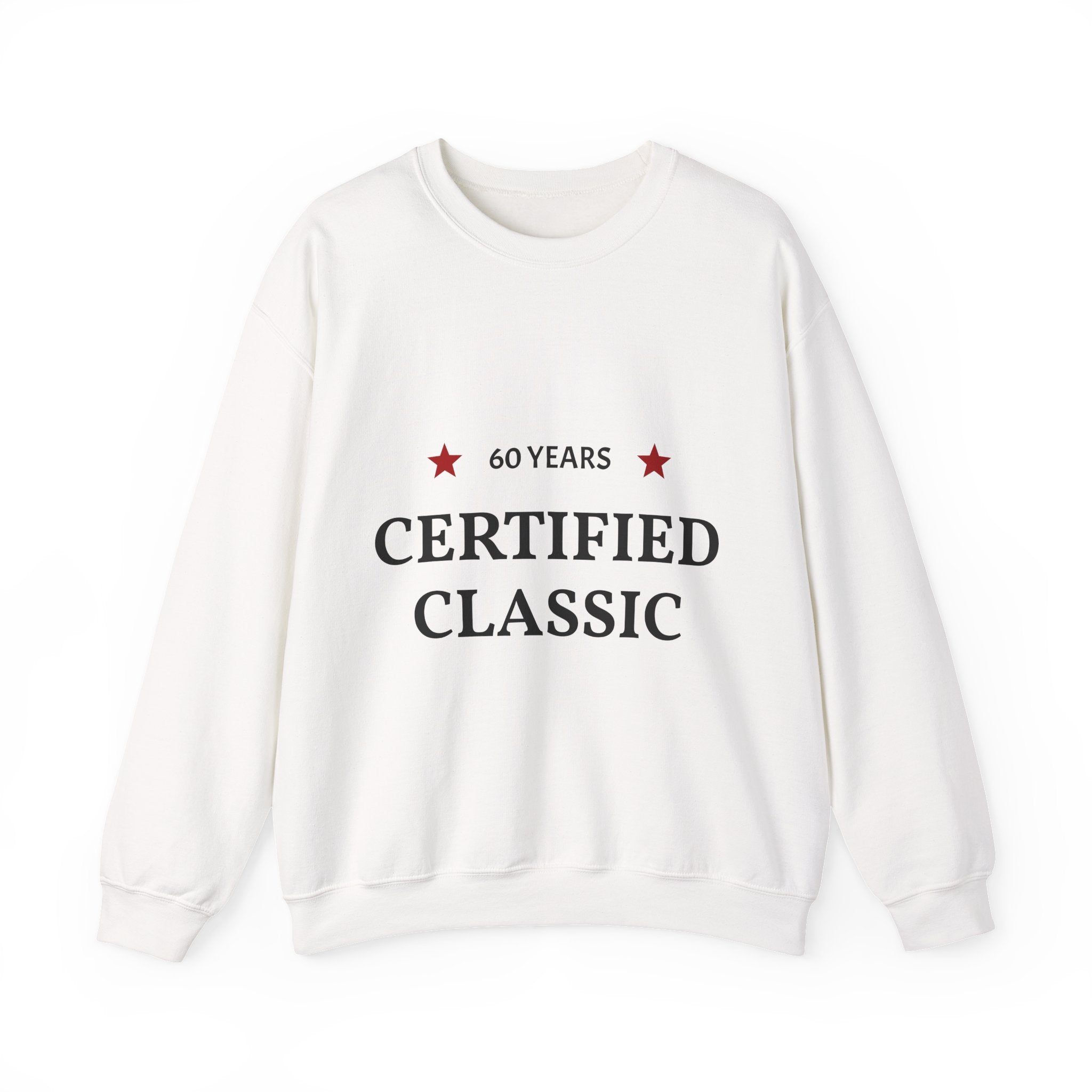 Crewneck Sweatshirt - "60 Years Certified Classic" Retro Anniversary Pullover