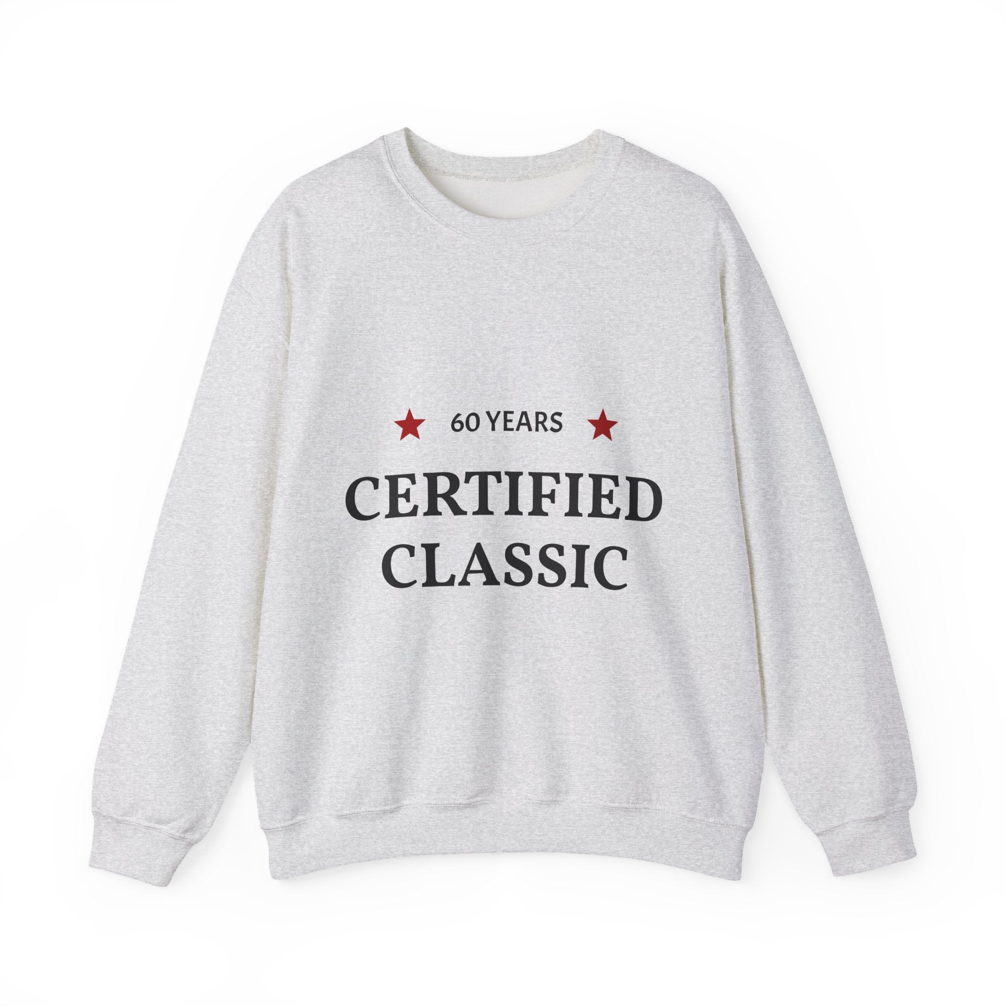 Crewneck Sweatshirt - "60 Years Certified Classic" Retro Anniversary Pullover