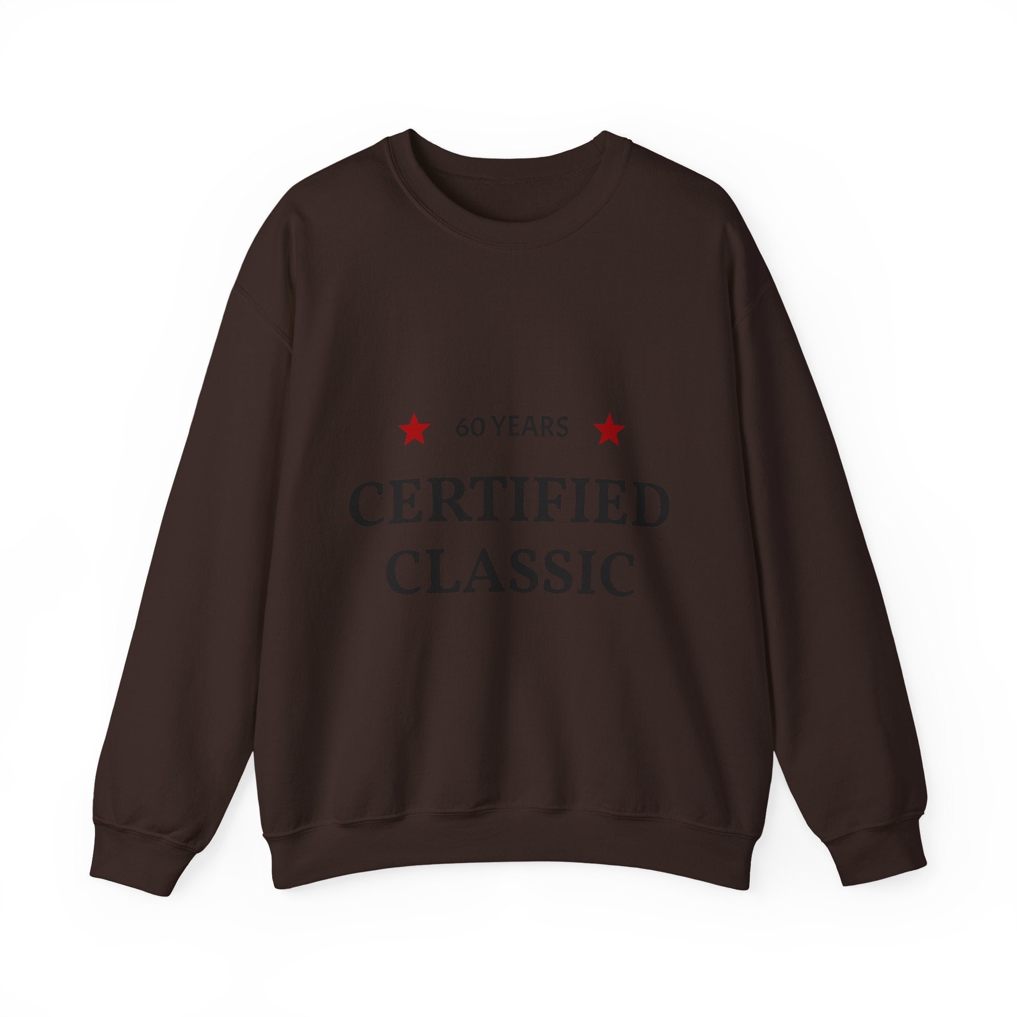 Crewneck Sweatshirt - "60 Years Certified Classic" Retro Anniversary Pullover