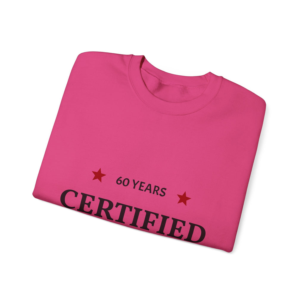 Crewneck Sweatshirt - "60 Years Certified Classic" Retro Anniversary Pullover