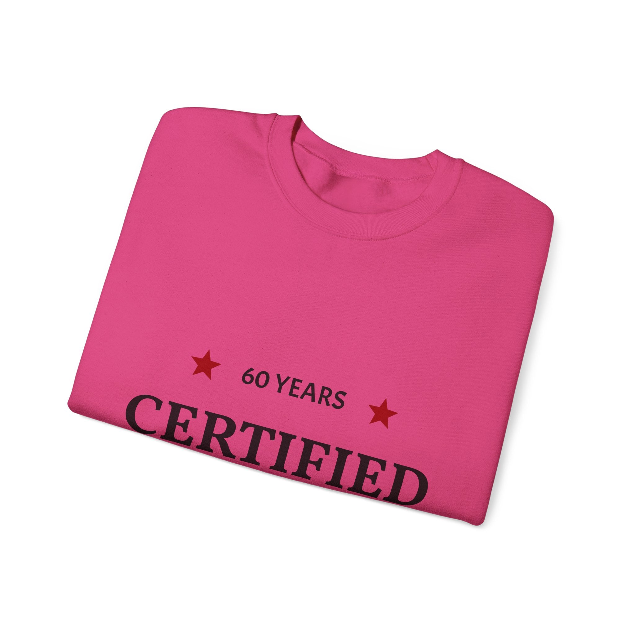 Crewneck Sweatshirt - "60 Years Certified Classic" Retro Anniversary Pullover