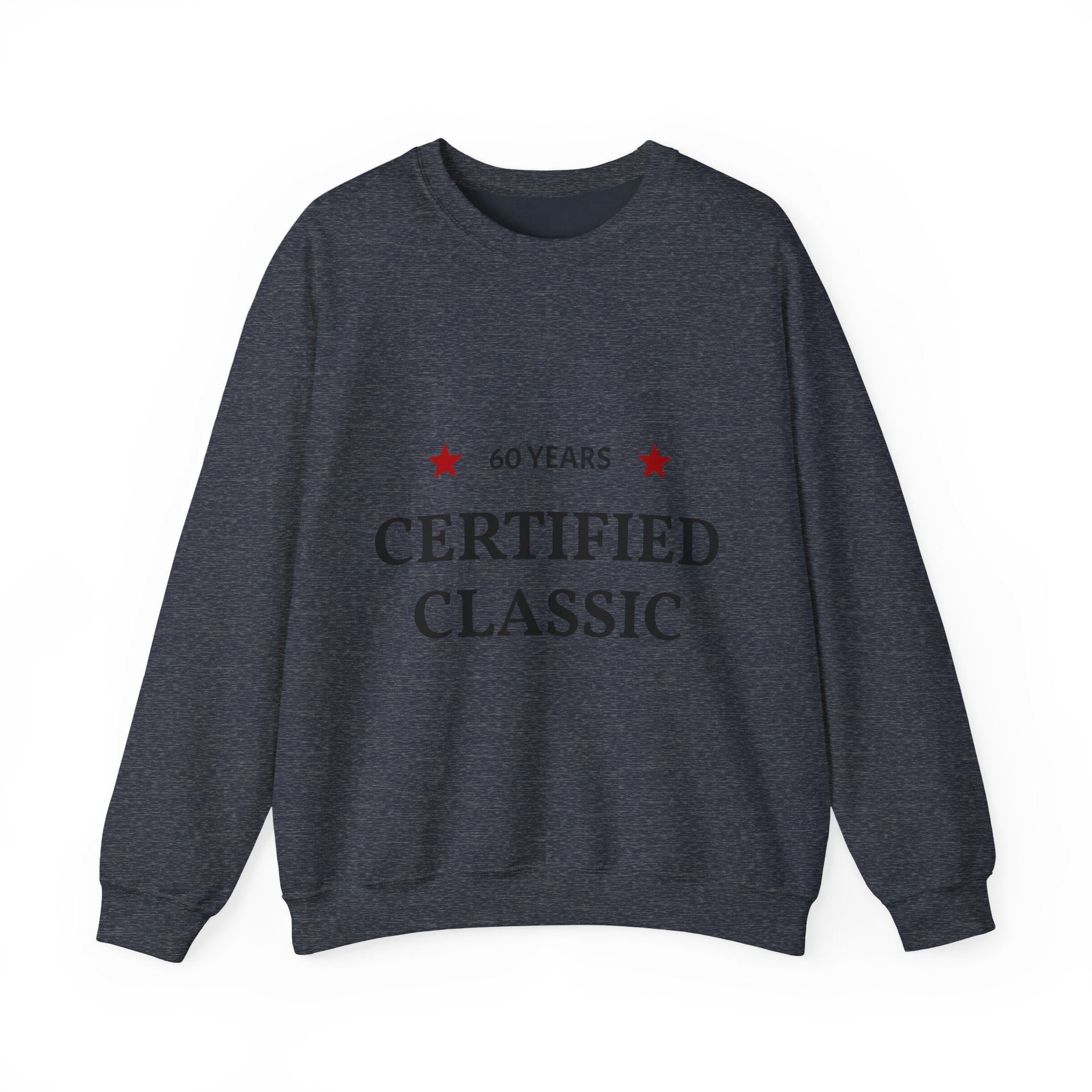 Crewneck Sweatshirt - "60 Years Certified Classic" Retro Anniversary Pullover