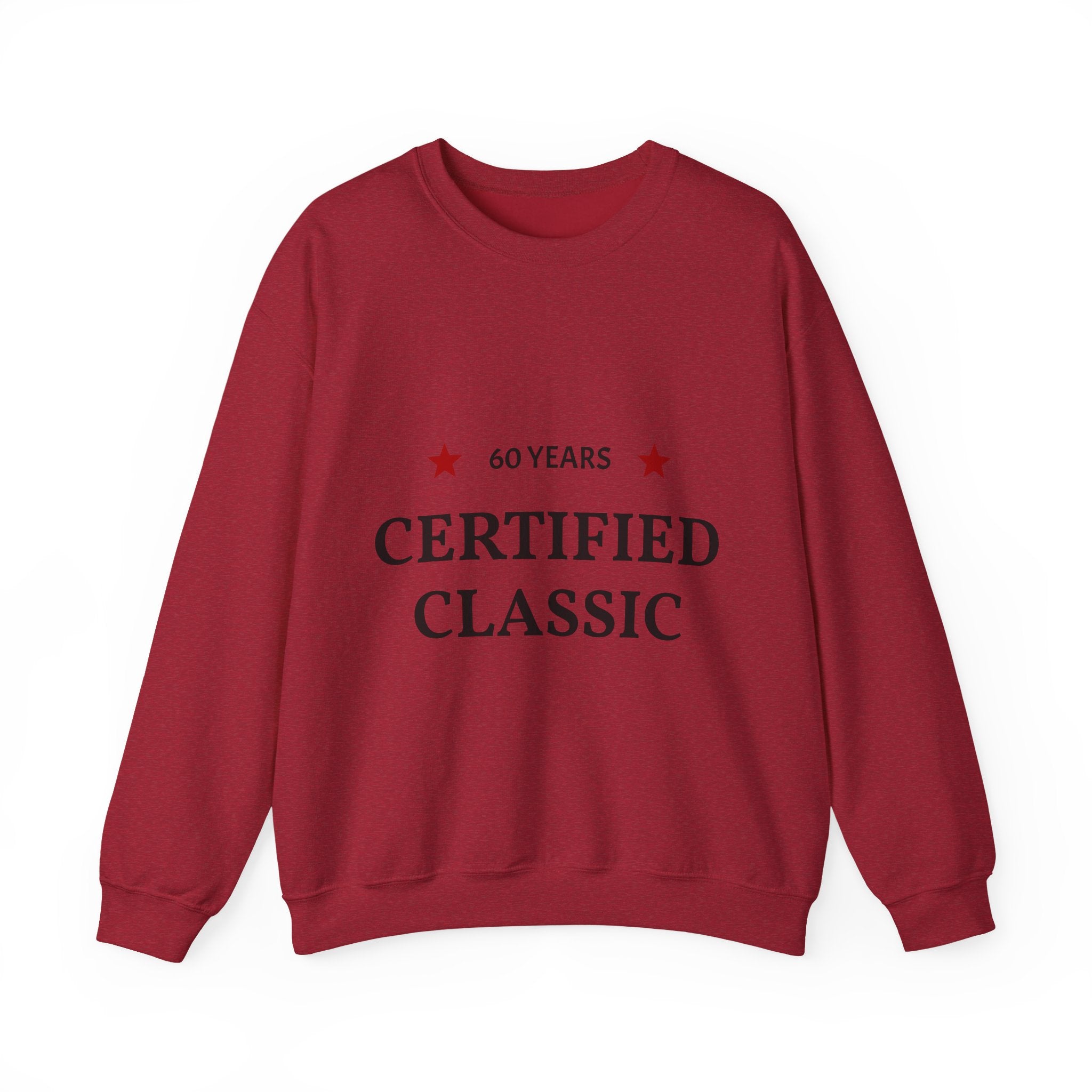 Crewneck Sweatshirt - "60 Years Certified Classic" Retro Anniversary Pullover