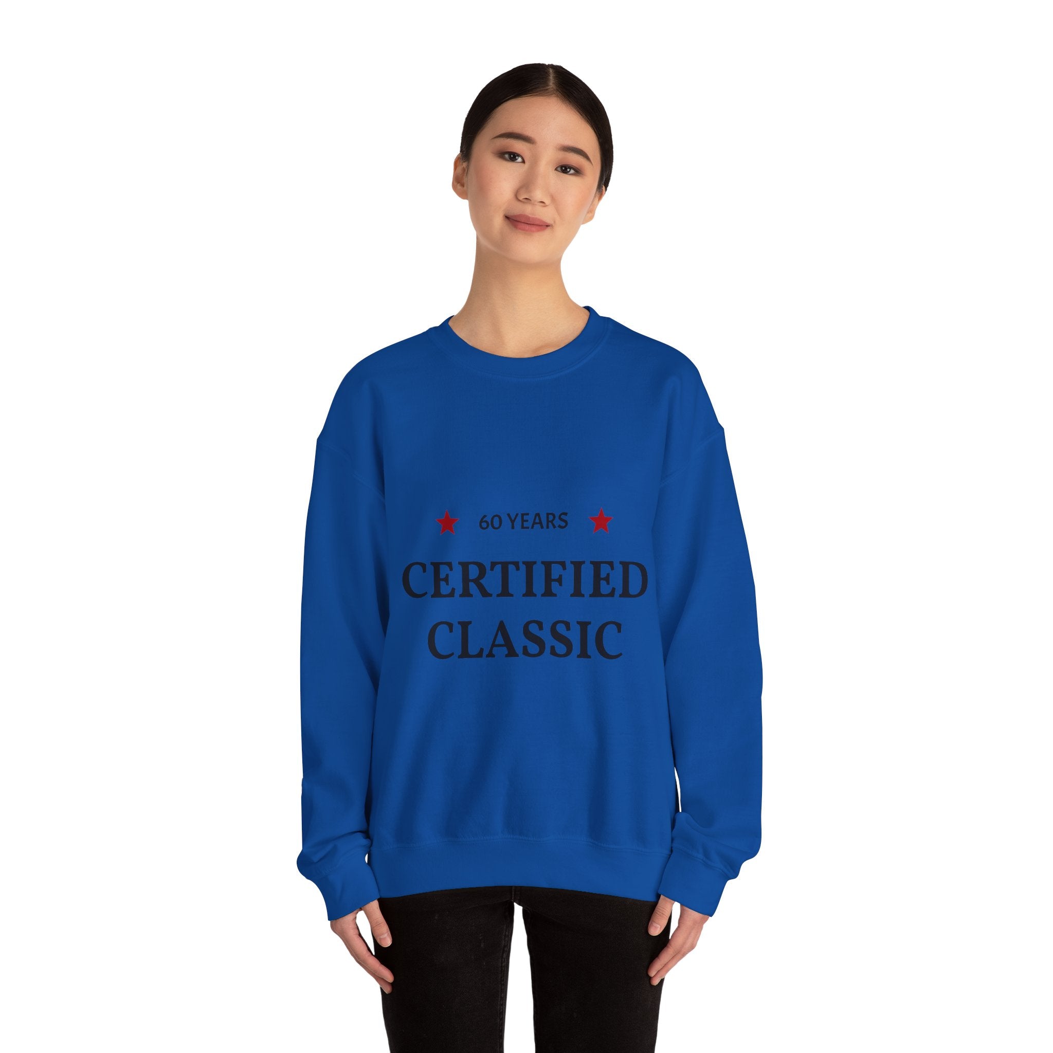 Crewneck Sweatshirt - "60 Years Certified Classic" Retro Anniversary Pullover