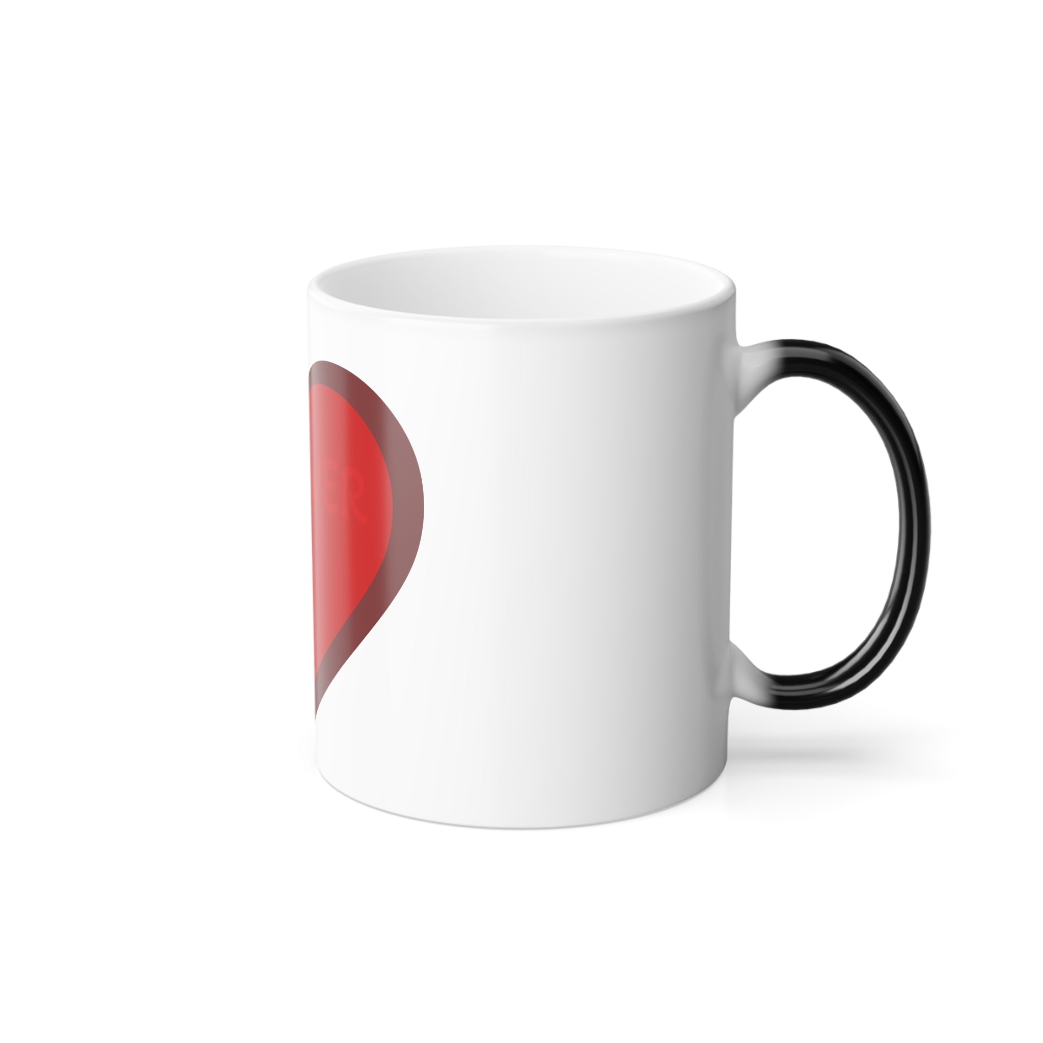 Color-Changing Heart Mug — 'Forever' Design, 11 oz