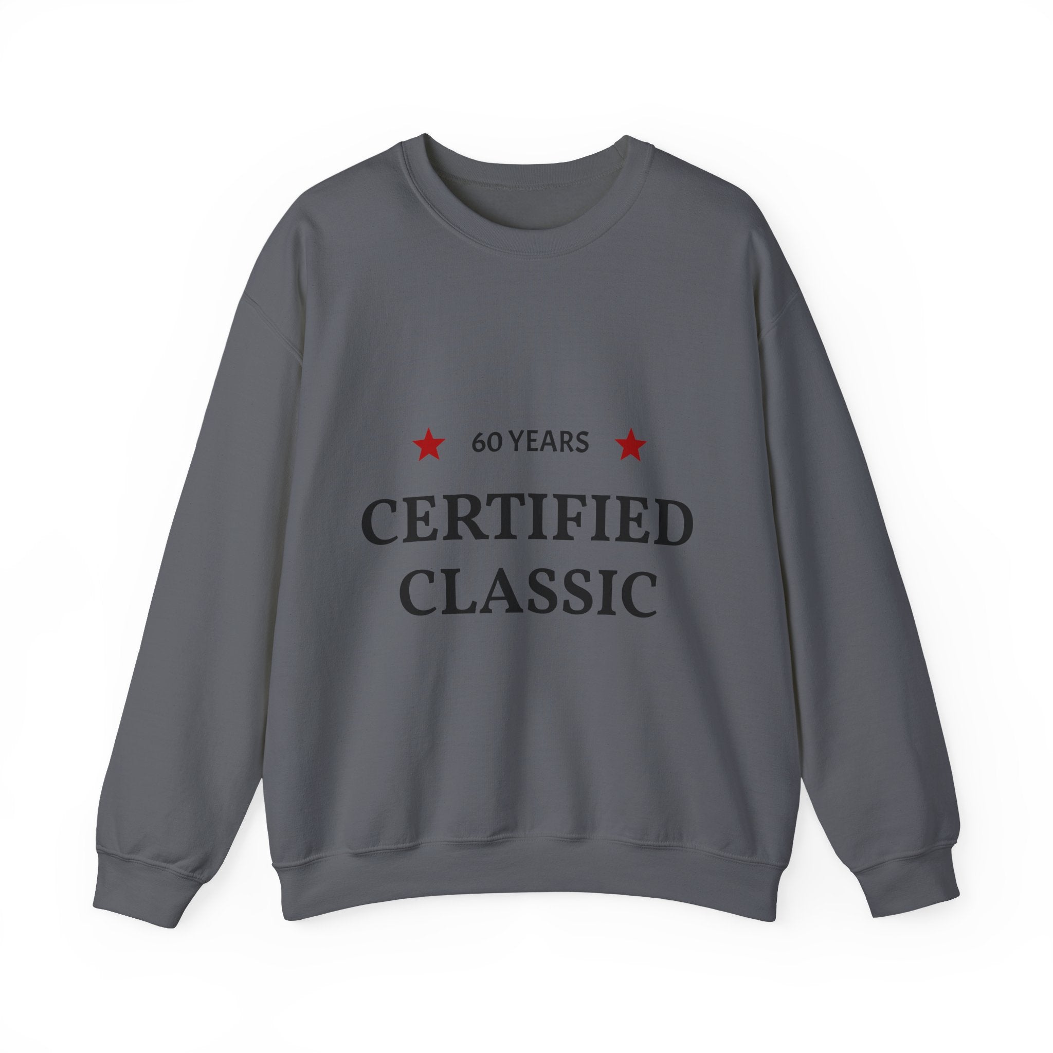 Crewneck Sweatshirt - "60 Years Certified Classic" Retro Anniversary Pullover