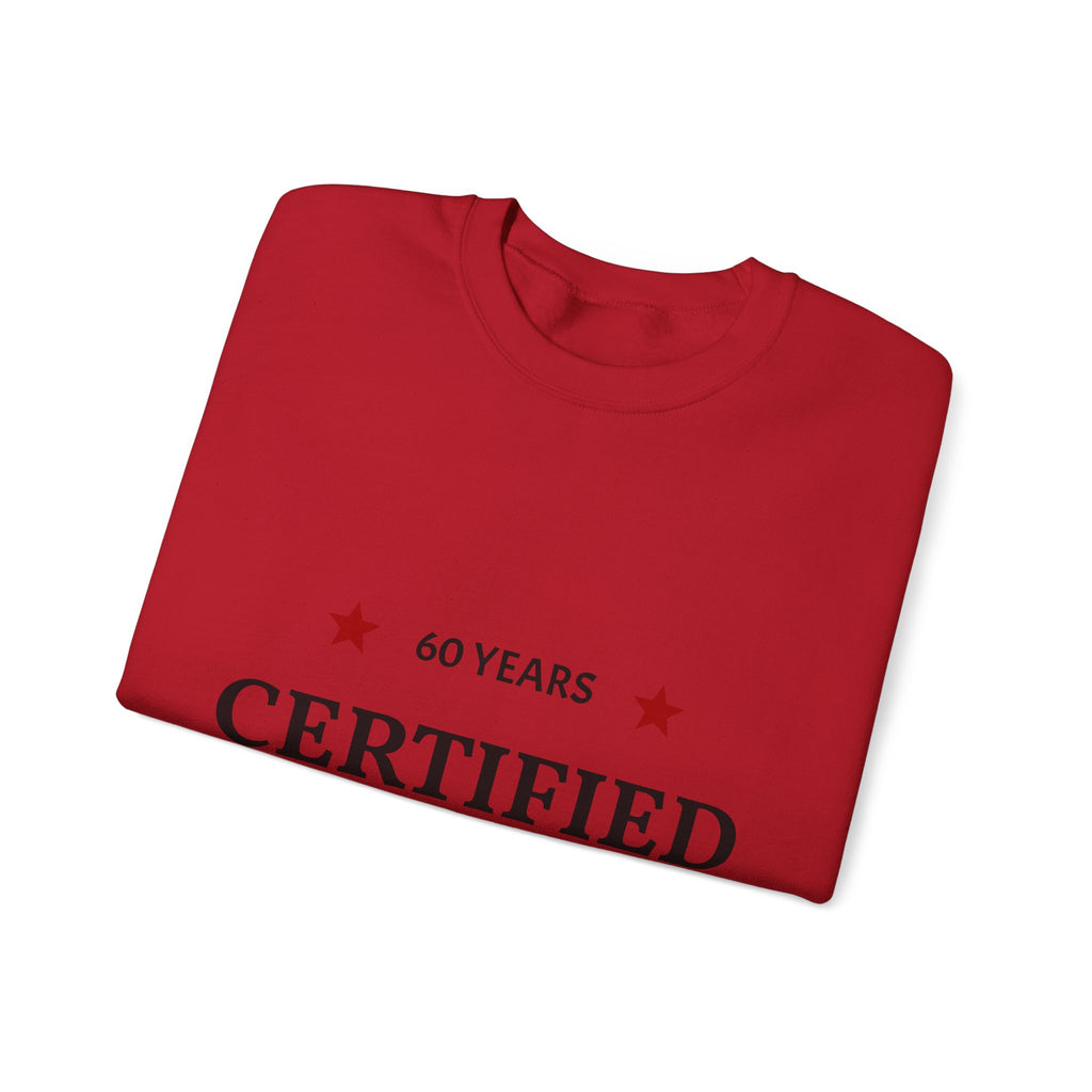 Crewneck Sweatshirt - "60 Years Certified Classic" Retro Anniversary Pullover