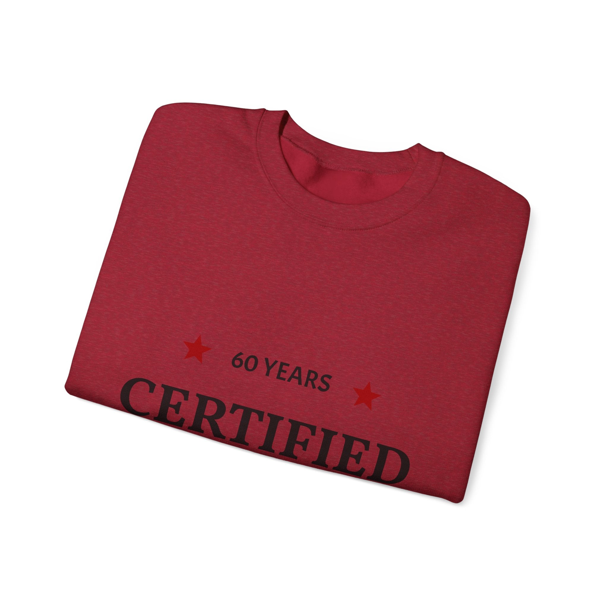 Crewneck Sweatshirt - "60 Years Certified Classic" Retro Anniversary Pullover