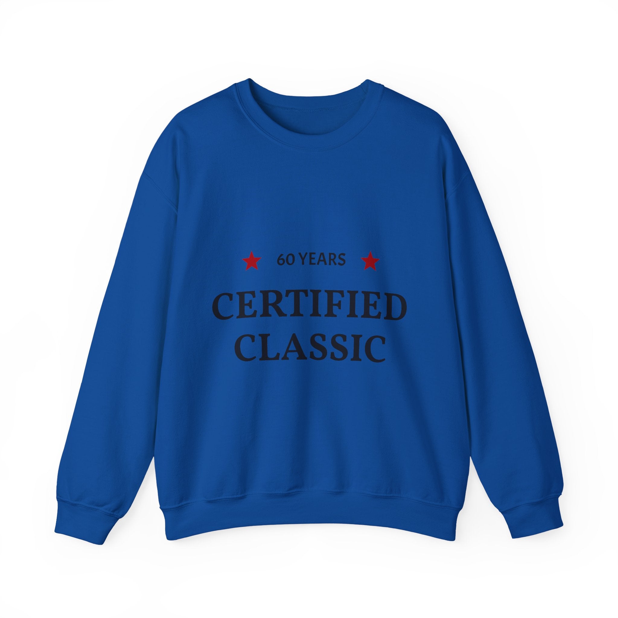 Crewneck Sweatshirt - "60 Years Certified Classic" Retro Anniversary Pullover