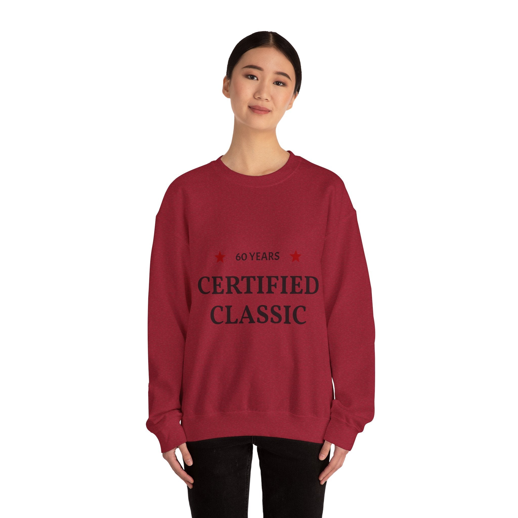 Crewneck Sweatshirt - "60 Years Certified Classic" Retro Anniversary Pullover