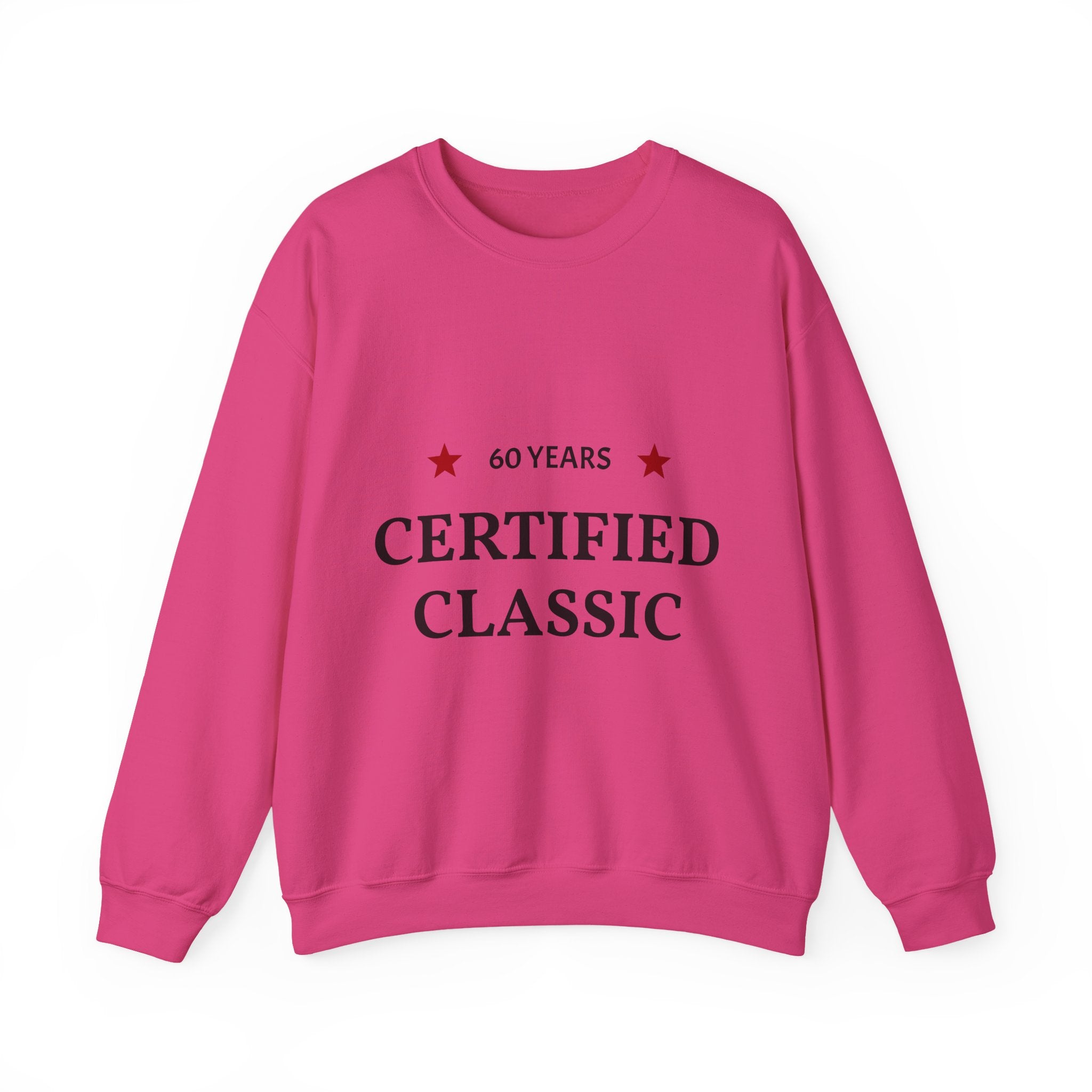 Crewneck Sweatshirt - "60 Years Certified Classic" Retro Anniversary Pullover