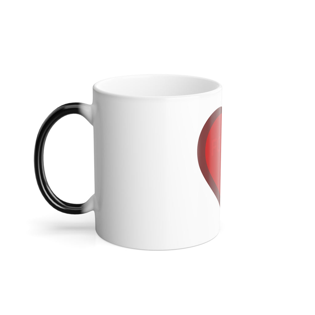 Color-Changing Heart Mug — 'Forever' Design, 11 oz
